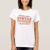 Syntaxis Grammatica Grammatica T-shirt (Voorkant)