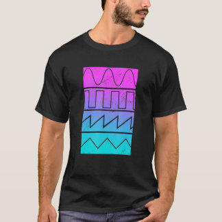 Syntheseizer Golven Synth Speler Muzikant T-shirt