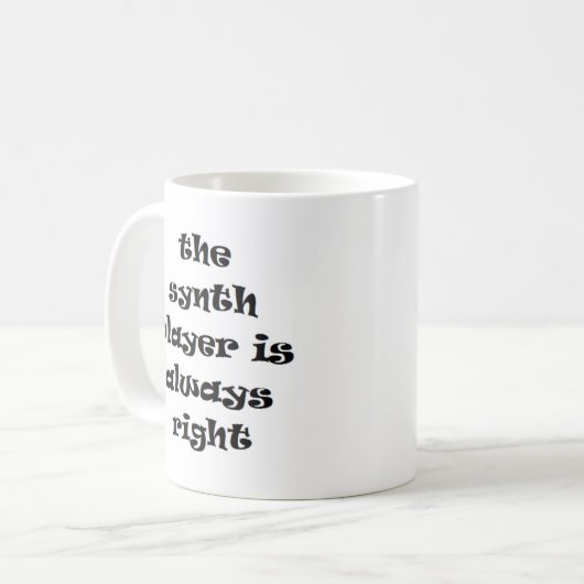 syntheserver heeft altijd recht op koffie - mok (Voorkant links)