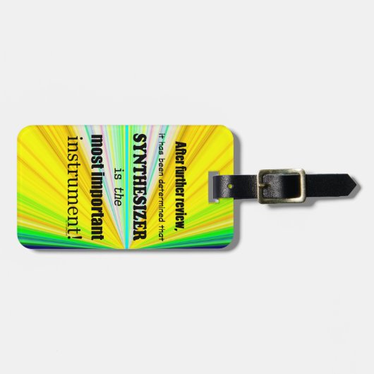 Synthesizer Belangrijkste instrument Bagagelabel (Voorkant horizontaal)