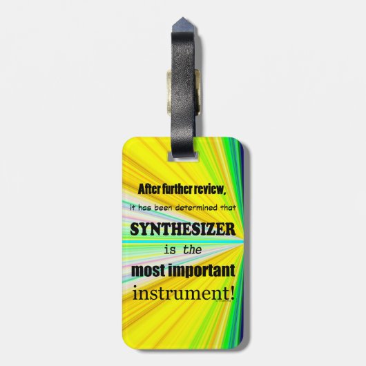 Synthesizer Belangrijkste instrument Bagagelabel (Achterkant verticaal)