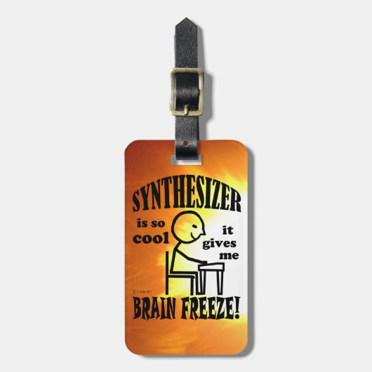 Synthesizer, Brain Freeze Bagagelabel (Voorkant verticaal)