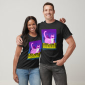  Synthesizer Cat Retro Synth Vaporwave Keyboard T-shirt (Unisex)