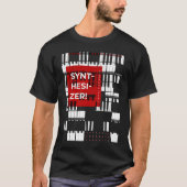 Synthesizer  elektronica analoge retro geluid t-shirt (Voorkant)