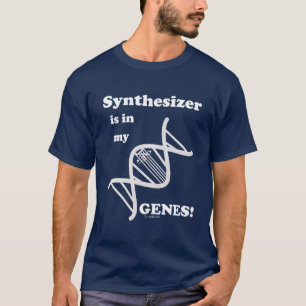 Synthesizer is in mijn genen t-shirt