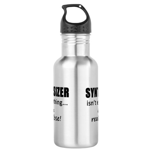 Synthesizer is niet alles waterfles (Achterkant)