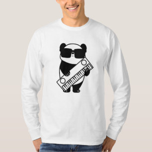 Synthesizer Keyboard Instrument Panda T-shirt
