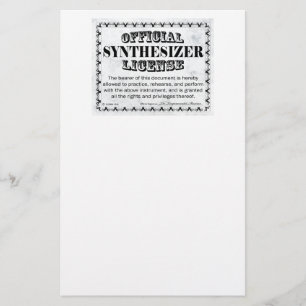 Synthesizer-licentie Briefpapier