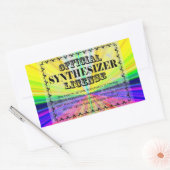 Synthesizer Licentie rechthoekige sticker (Envelop)
