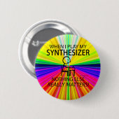 Synthesizer niets anders telt ronde button 5,7 cm (Voorkant /achterkant)
