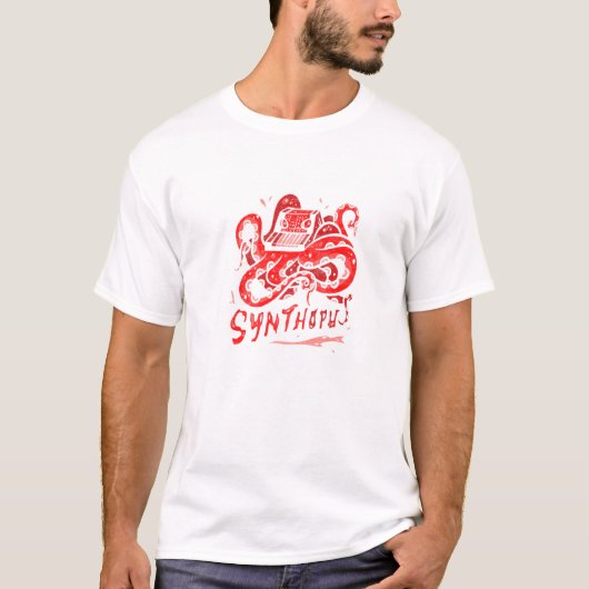Synthesizer Octopus Analog Dj Nerd Producer Daw Sy T-shirt (Voorkant)