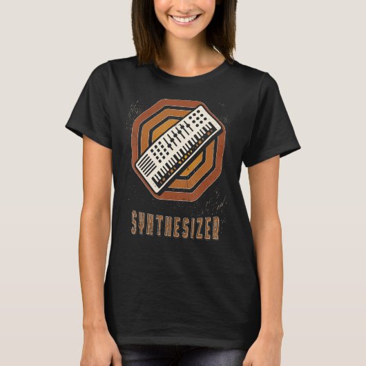 Synthesizer  Retro Classic Music Love T-shirt (Voorkant)