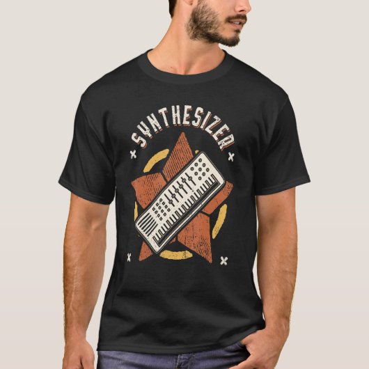 Synthesizer  Retro Classic Music T-shirt (Voorkant)