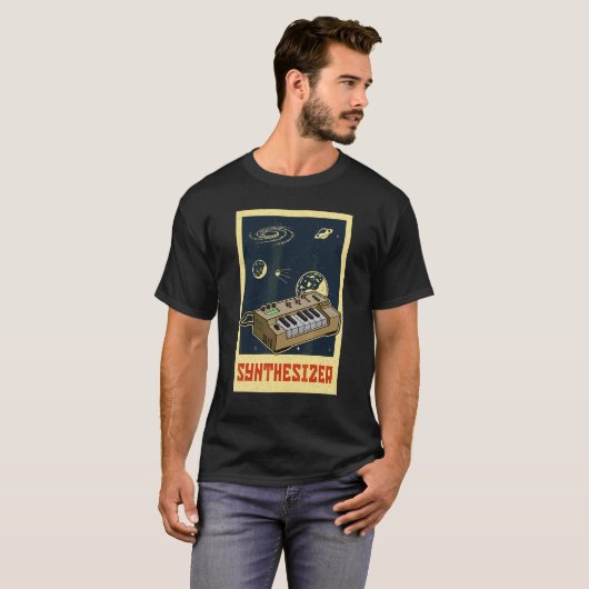 Synthesizer Synth Keyboard Electronic Musicians Mo T-shirt (Voorkant volledig)