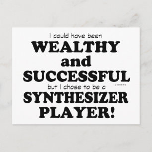 Synthesizer Wealthy & Succesvol Briefkaart