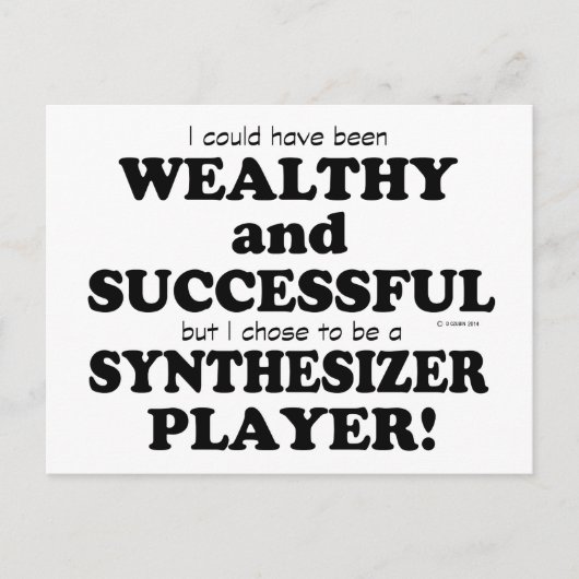 Synthesizer Wealthy & Succesvol Briefkaart (Voorkant)