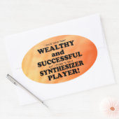 Synthesizer Wealthy & Succesvolle Oval Sticker (Envelop)