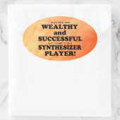 Synthesizer Wealthy & Succesvolle Oval Sticker (Tas)