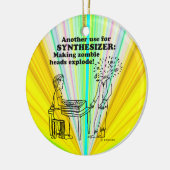 Synthesizer Zombie Explode Keramisch Ornament (Links)