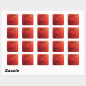 Synthesizer Zombie Explode Square Sticker (Vel)