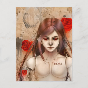 Synthetische Beauty Red-versie Briefkaart