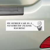 Synthetische vliegmachine bumpersticker (Op auto)