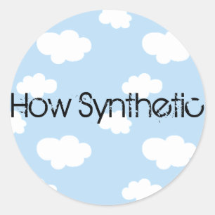 Synthetische wolk ronde sticker