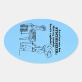 Synthétiseur Zombie Explode Sticker Oval (Devant)