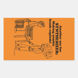 Synthétiseur Zombie Explode Sticker rectangulaire