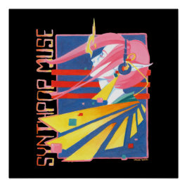 Synthpop Muse 80s Nostalgie Poster Perfect Poster