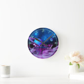 Synthwave 1980's Retro Space Time Horloge murale (Maison)
