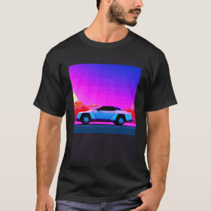 Synthwave auto uitgang retrowave futuresynth Sci F T-shirt