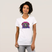 Synthwave DJ Kat T-shirt (Voorkant volledig)