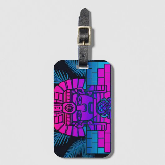 Synthwave Farao Bagagelabel (Voorkant (verticaal))