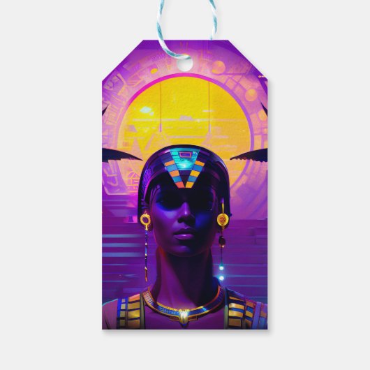 Synthwave Farao Cadeaulabel (Achterkant)