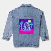 Synthwave Farao Denim Jacket (Achterkant)