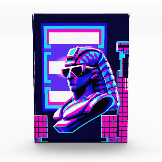 Synthwave Farao Fotoblokken (Voorkant)