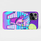 Synthwave Farao iPhone Hoesje (Achterkant horizontaal)
