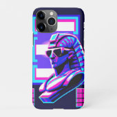 Synthwave Farao iPhone Hoesje (Achterkant)