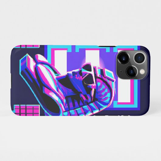 Synthwave Farao iPhone Hoesje (Achterkant horizontaal)