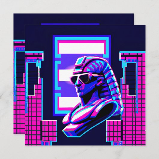 Synthwave Farao Kaart (Voorkant / Achterkant)