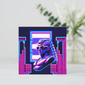 Synthwave Farao Kaart (Staand voorkant)
