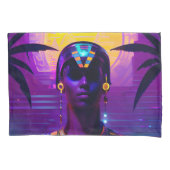 Synthwave Farao Kussensloop (Voorkant)