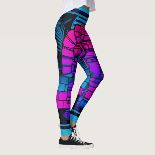 Synthwave Farao Leggings (Rechts)