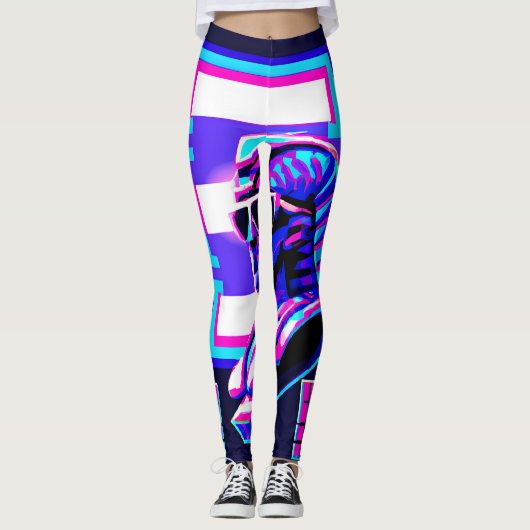 Synthwave Farao Leggings (Voorkant)