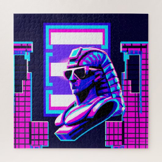 Synthwave Farao Legpuzzel (Verticaal)
