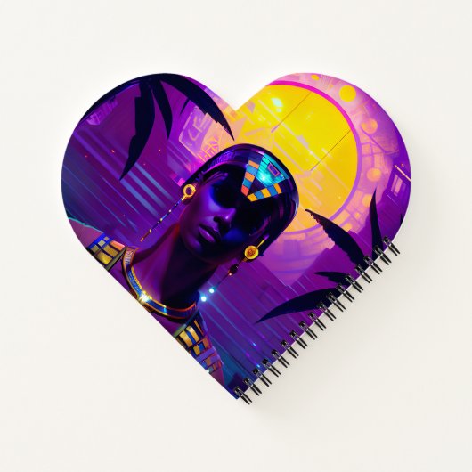 Synthwave Farao Notitieboek (Achterkant)