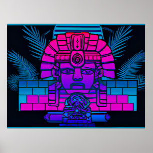 Synthwave Farao Poster
