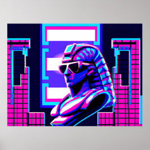Synthwave Farao Poster