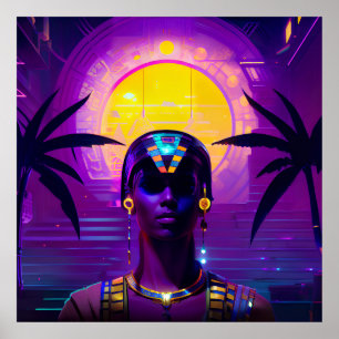 Synthwave Farao Poster